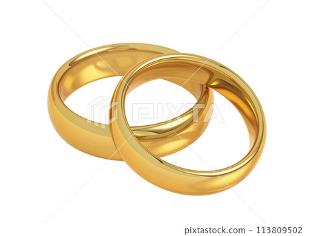 Two golden wedding ring bands Two golden wedding ring bands 113809502