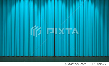 Luxury stage or windows curtains, realistic 3D illustration 113809527