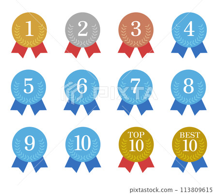 A set of simple ranking medals 113809615