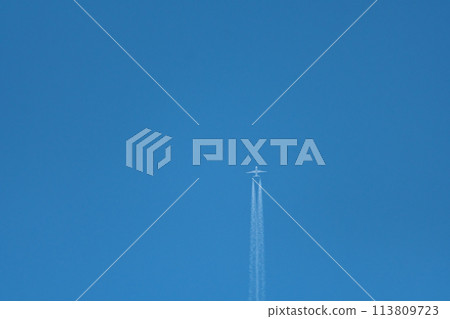 An airplane flying over the sky An airplane flying over the sky 113809723