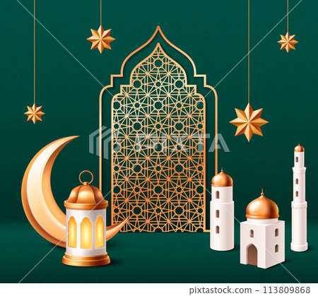 Ramadan composition in realistic style 113809868