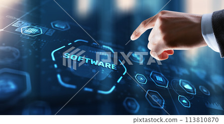 Software development. Internet network technology concept 113810870