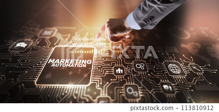 Marketing Strategy. Marketing automation. Planning Strategy Concept 113810912