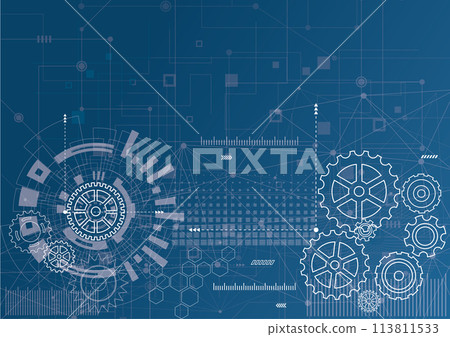 Abstract gear wheel mechanism background. Machine technology. Vector illustration Abstract gear wheel mechanism background. Machine technology. Vector illustration 113811533