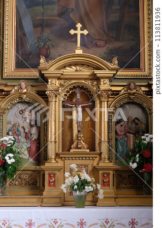 Altar in the Basilica of the Sacred Heart of Jesus in Zagreb, Croatia 113811936