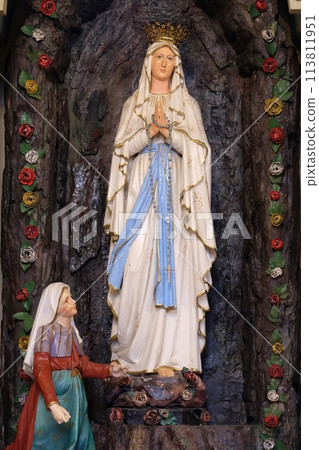 Our Lady of Lourdes in the church of Saint Matthew in Stitar, Croatia Our Lady of Lourdes in the church of Saint Matthew in Stitar, Croatia 113811951