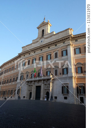 Palazzo Montecitorio, seat of the Italian Chamber of Deputies in Rome, Italy Palazzo Montecitorio, seat of the Italian Chamber of Deputies in Rome, Italy 113811970