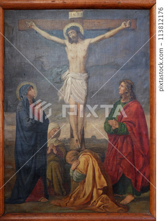 12th Stations of the Cross, Jesus dies on the cross, Church of Visitation of the Virgin Mary in Sisak, Croatia 113812176
