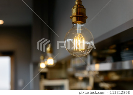 Stylish lighting and restaurant interiors 113812898