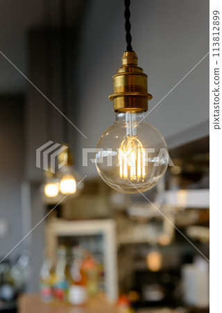 Stylish lighting and restaurant interiors 113812899