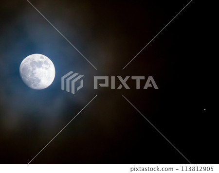 The moon hidden in the clouds The moon hidden in the clouds 113812905