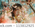 A pleasant spring vibe near the flowers. 113812925