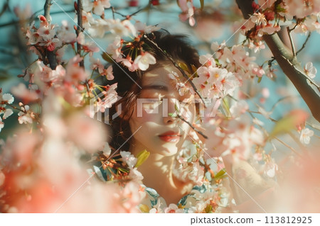 A pleasant spring vibe near the flowers. 113812925