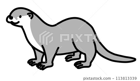 水獺插圖(單色) 水獺插圖(單色) 113813339