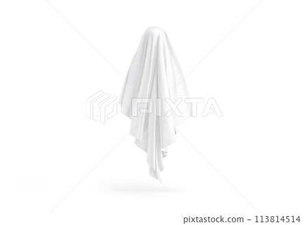 Blank white female khimar mockup, back view Blank white female khimar mockup, back view 113814514