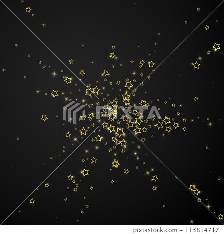 Christmas spirit. Scattered falling stars. 113814717