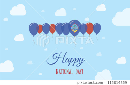 Guam Independence Day Sparkling Patriotic Poster. 113814869