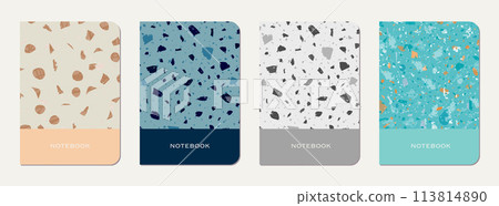 Notepad cover design. Terrazzo abstract 113814890
