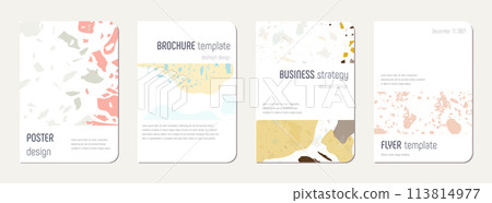 Notebook cover design. Terrazzo abstract Notebook cover design. Terrazzo abstract 113814977