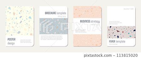 School notebook cover design. Terrazzo abstract School notebook cover design. Terrazzo abstract 113815020