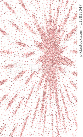 Red hearts scattered on white background. 113815047