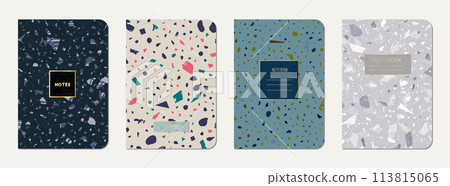 School diary cover design. Terrazzo abstract 113815065