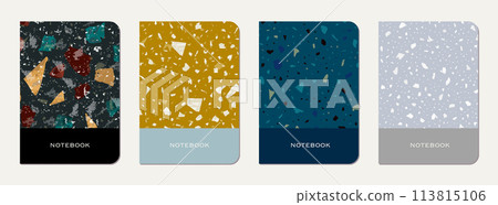 Notepad cover design. Terrazzo abstract Notepad cover design. Terrazzo abstract 113815106