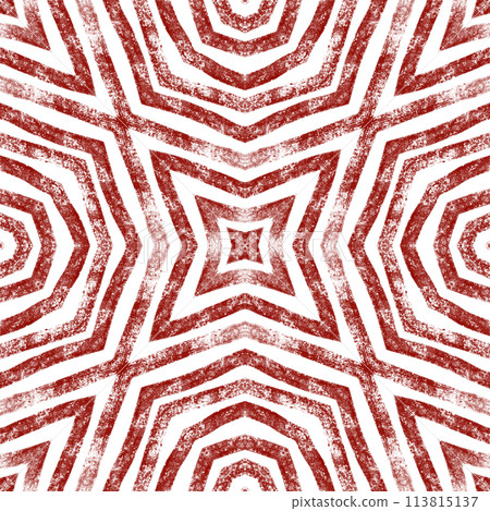Mosaic seamless pattern. Wine red symmetrical Mosaic seamless pattern. Wine red symmetrical 113815137