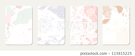 Note book cover design. Terrazzo abstract Note book cover design. Terrazzo abstract 113815225