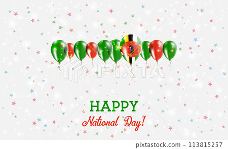 Dominica Independence Day Sparkling Patriotic 113815257