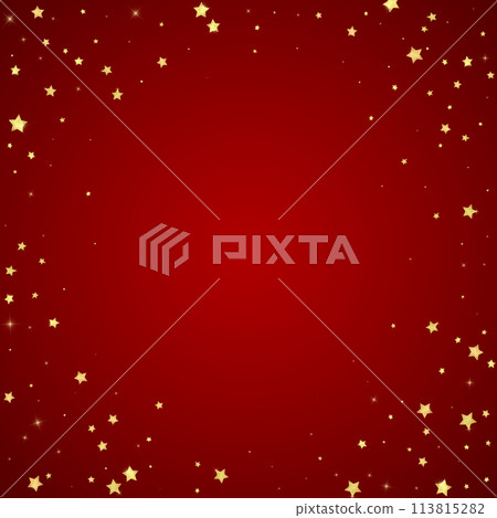 Magic stars vector overlay.  Gold stars scattered 113815282