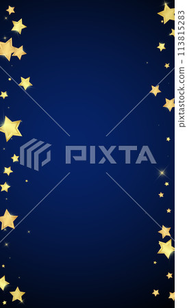 Magic stars vector overlay.  Gold stars scattered 113815283