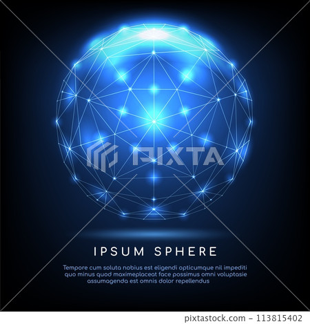 Futuristic polygonal sphere Futuristic polygonal sphere 113815402