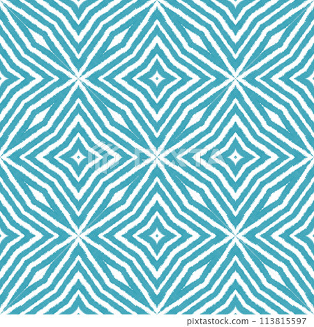 Medallion seamless pattern. Turquoise symmetrical 113815597