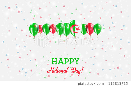 Algeria Independence Day Sparkling Patriotic 113815715