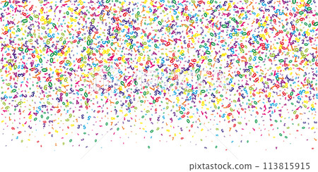 Scattered numbers. Colorful childish digits 113815915