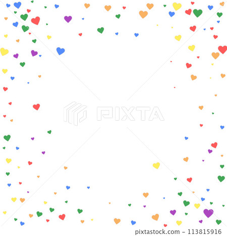 Rainbow colored scattered hearts. LGBT valentine Rainbow colored scattered hearts. LGBT valentine 113815916