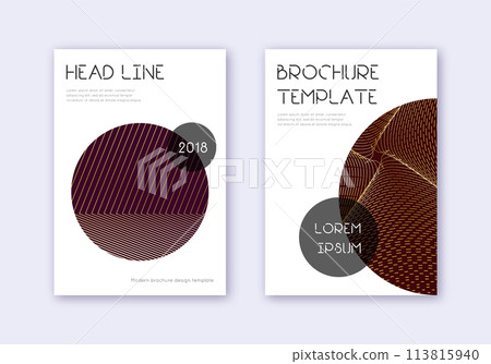 Trendy cover design template set. Gold abstract li Trendy cover design template set. Gold abstract li 113815940