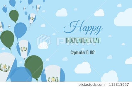 Guatemala Independence Day Sparkling Patriotic 113815967