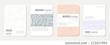 Brochure cover design. Terrazzo abstract Brochure cover design. Terrazzo abstract 113815993