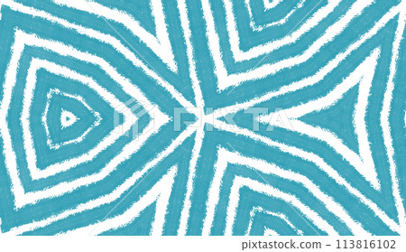Arabesque hand drawn pattern. Turquoise Arabesque hand drawn pattern. Turquoise 113816102