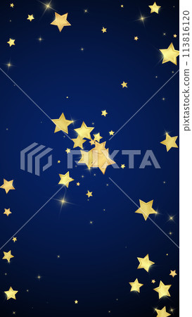 Magic stars vector overlay.  Gold stars scattered 113816120