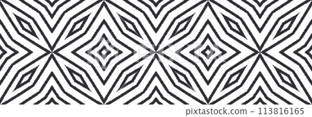 Chevron stripes seamless border. Black Chevron stripes seamless border. Black 113816165