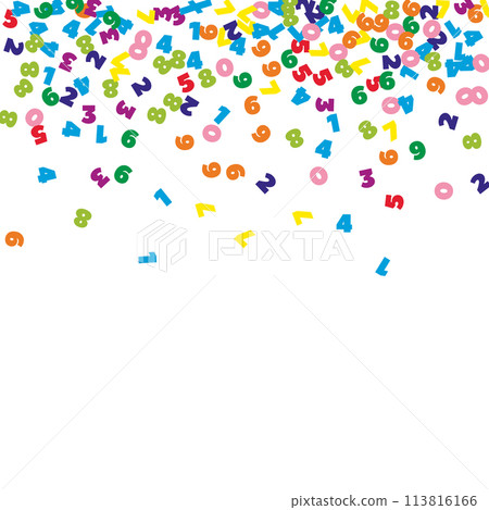 Falling colorful numbers. Math study concept with flying digits. Falling colorful numbers. Math study concept with flying digits. 113816166
