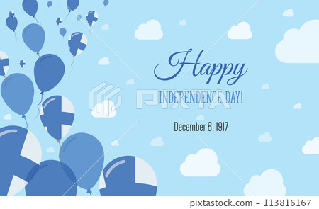 Finland Independence Day Sparkling Patriotic 113816167