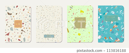 School diary cover design. Terrazzo abstract School diary cover design. Terrazzo abstract 113816188