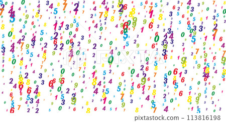 Falling colorful numbers. Math study concept with Falling colorful numbers. Math study concept with 113816198