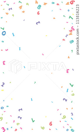 Falling colorful messy numbers. Math study concept with flying digits. Falling colorful messy numbers. Math study concept with flying digits. 113816223