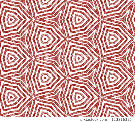 Tiled watercolor pattern. Wine red symmetrical Tiled watercolor pattern. Wine red symmetrical 113816355
