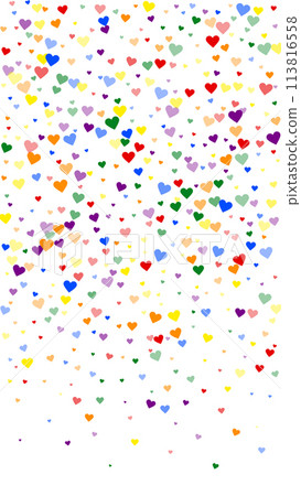 Rainbow colored scattered hearts. LGBT valentine Rainbow colored scattered hearts. LGBT valentine 113816558